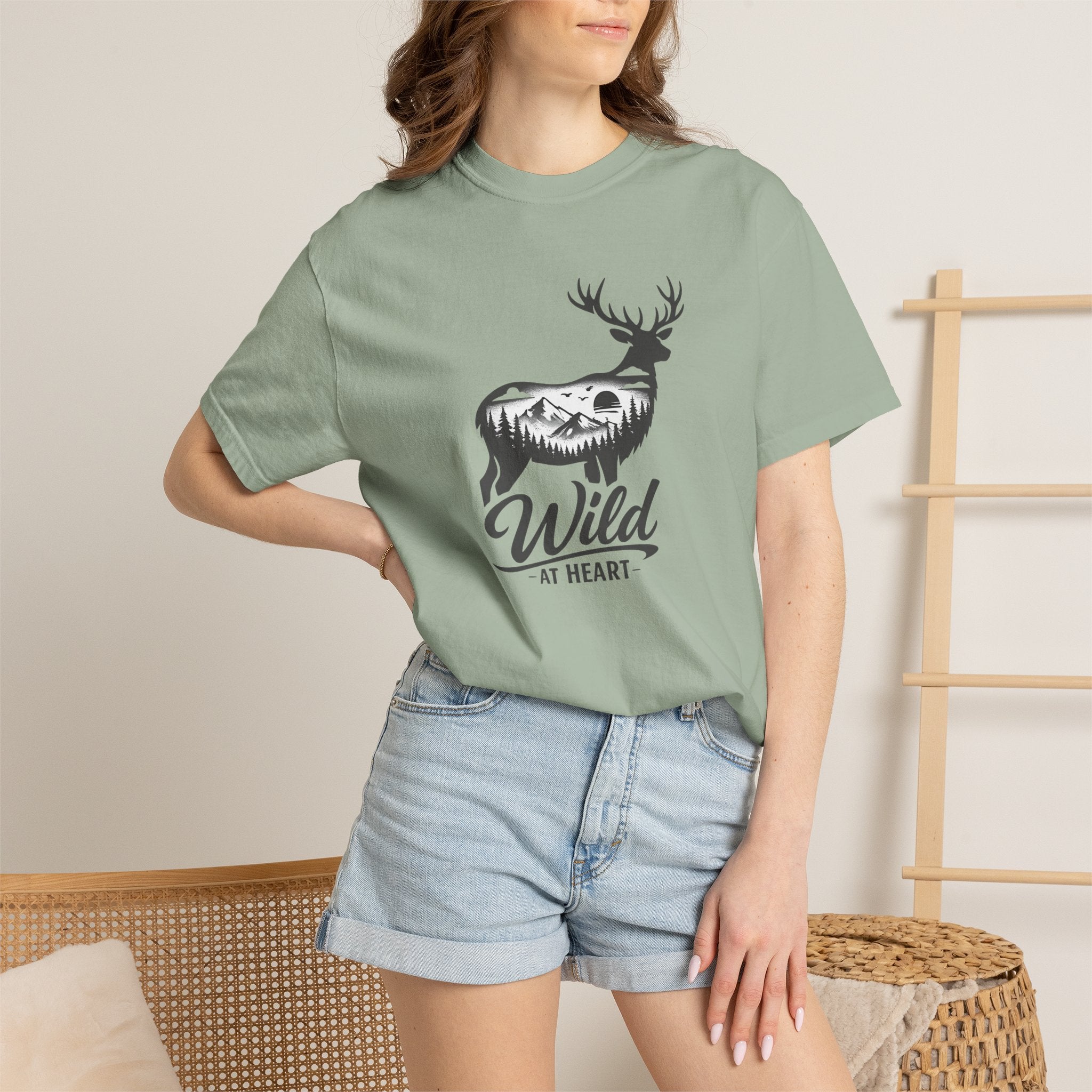 Wild at Heart Deer T-Shirt — Rustic Outdoors Graphic Tee