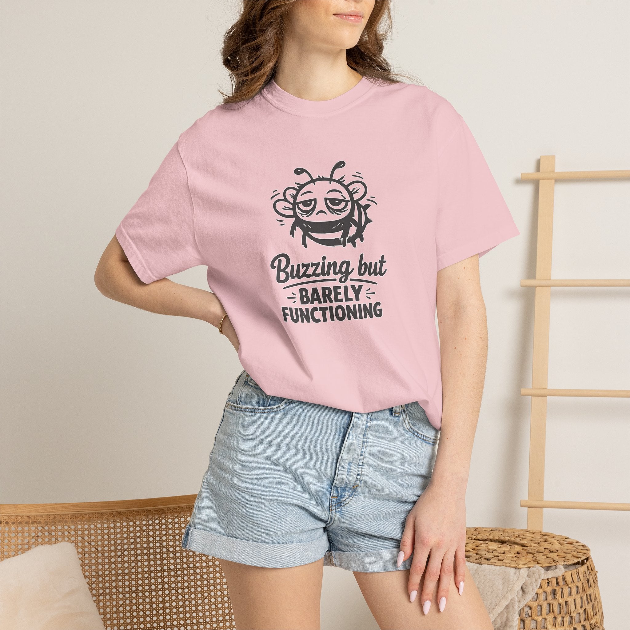 Buzzing But Barely Functioning T-Shirt — Funny Bee Graphic Tee
