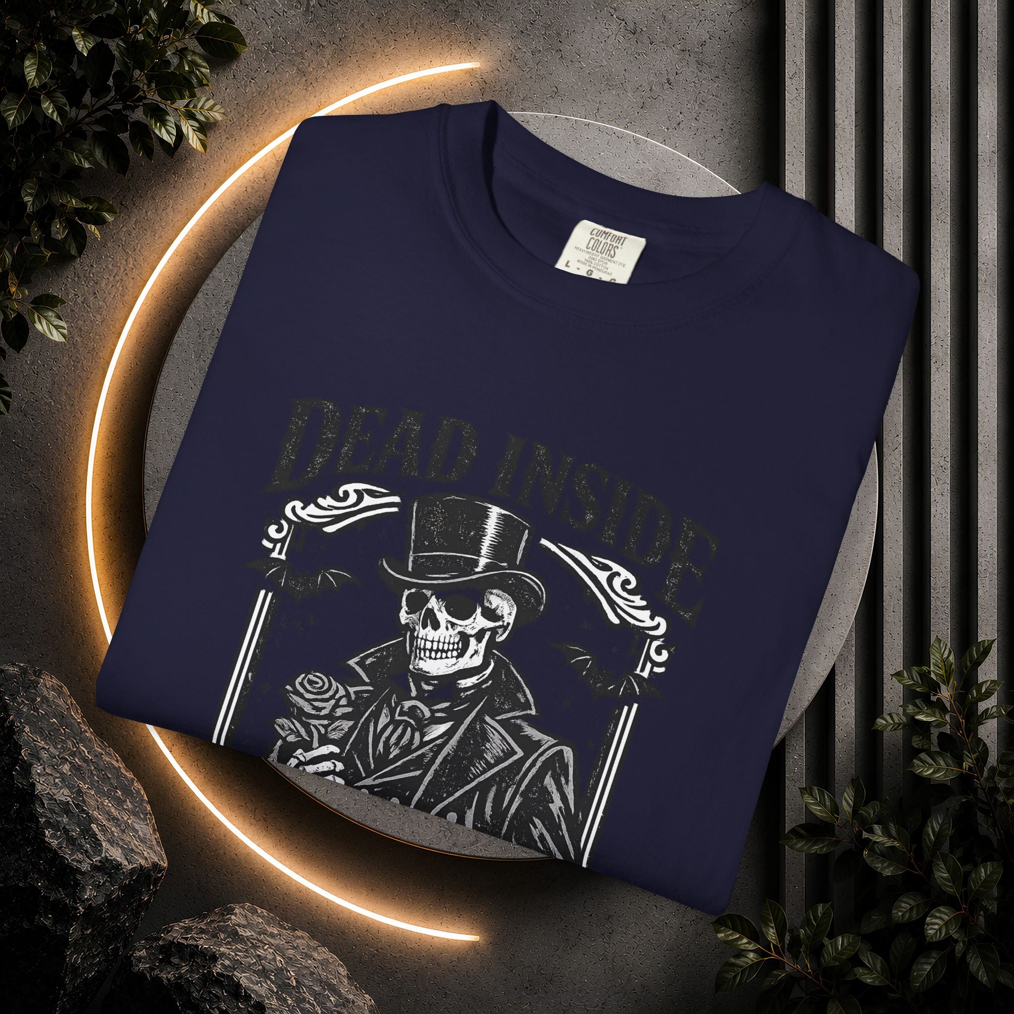 Dead Inside But Well Dressed T-Shirt — Gothic Skeleton Vintage Graphic Tee
