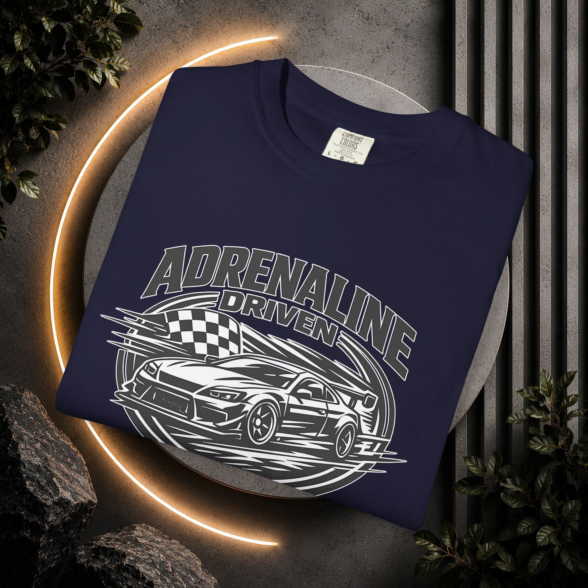 Adrenaline Driven Racing Tee — Street Race Car Graphic T-Shirt