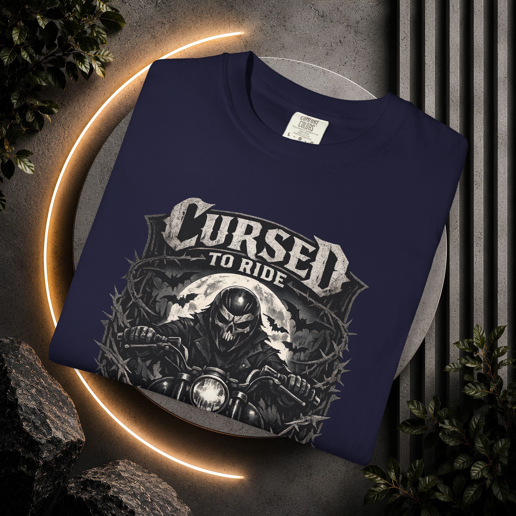 Cursed to Ride Motorcycle Graphic T-Shirt