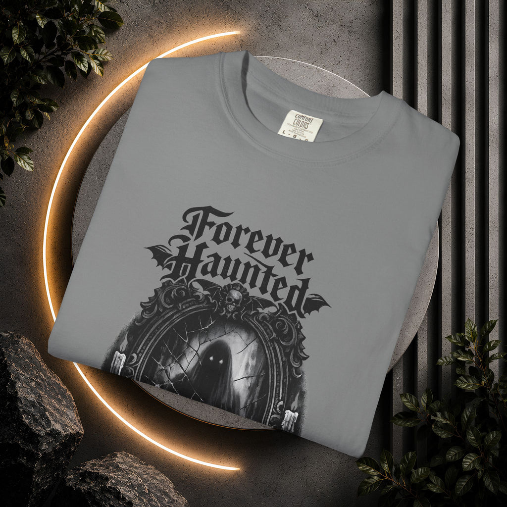 Forever Haunted T-Shirt — Gothic Ghost Graphic Tee