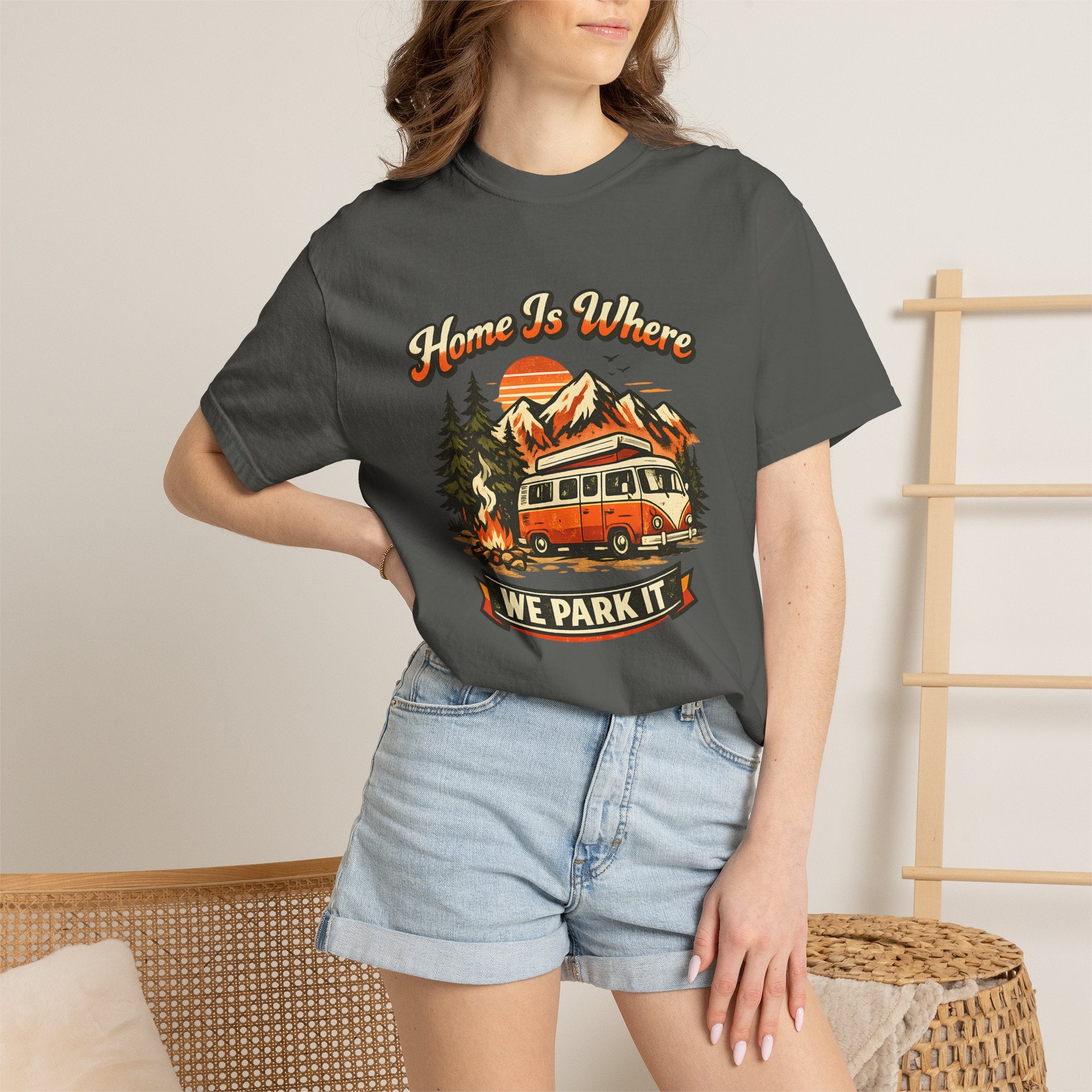 "Home Is Where We Park It" Camper Van Graphic Tee