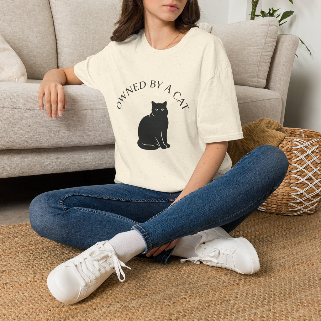 Owned By A Cat T-Shirt | Cat Silhouette Tee, Cat Lover Shirt
