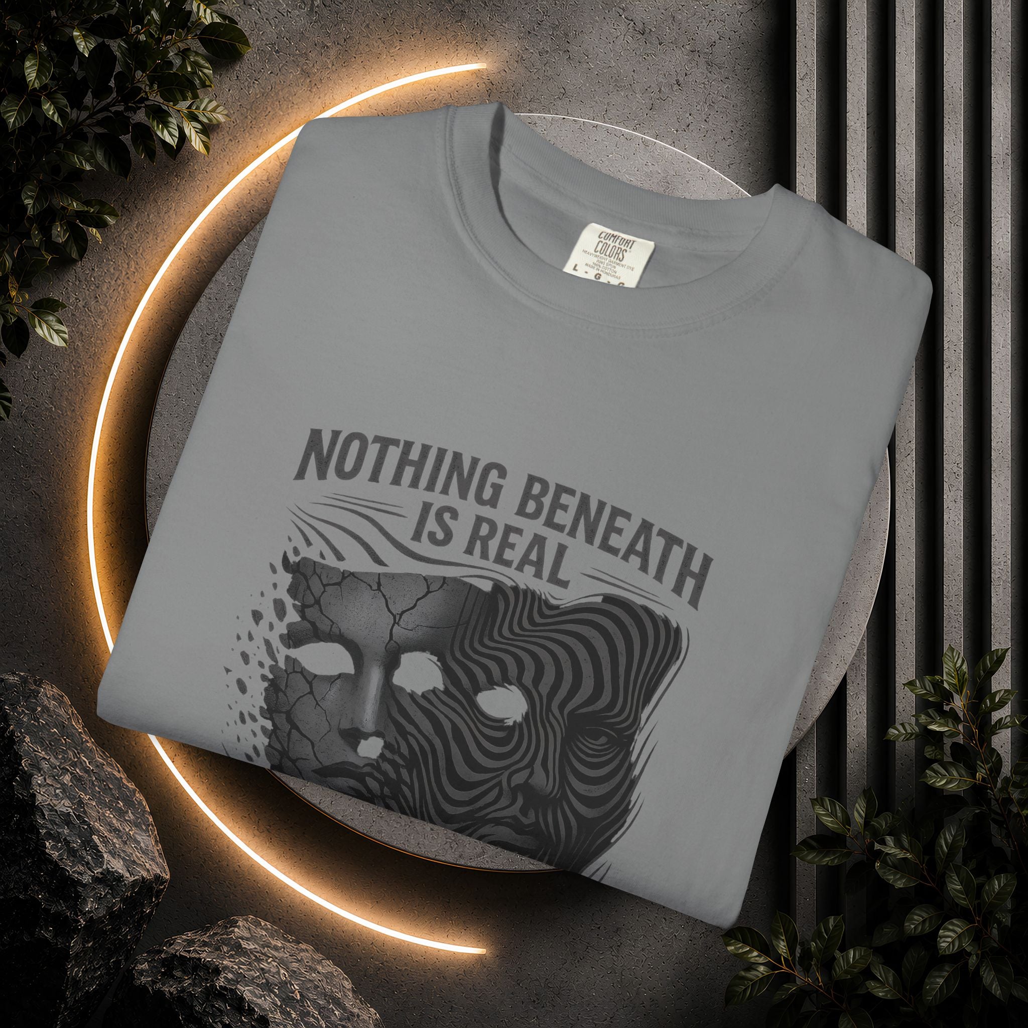 “Nothing Beneath Is Real” Surreal Graphic T-Shirt