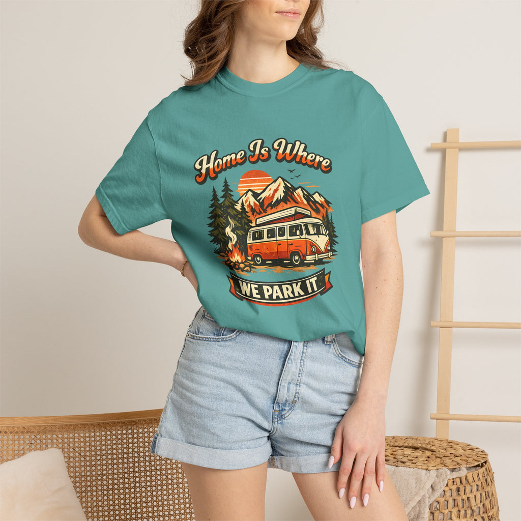 "Home Is Where We Park It" Camper Van Graphic Tee