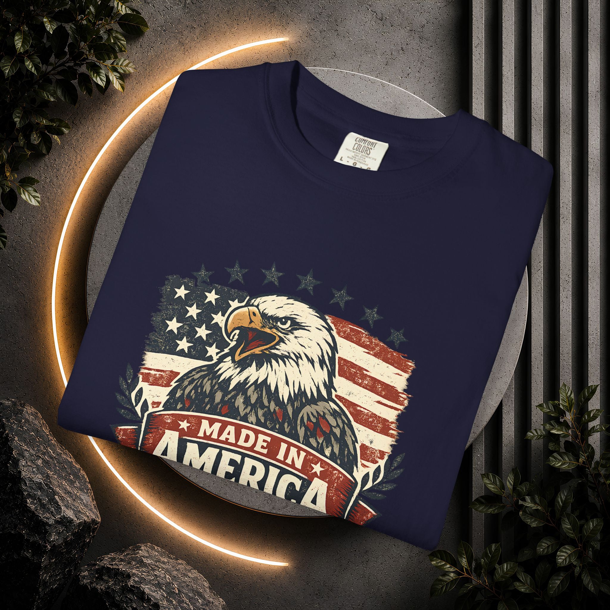 Made in America Eagle T-Shirt — Patriotic USA Flag Graphic Tee