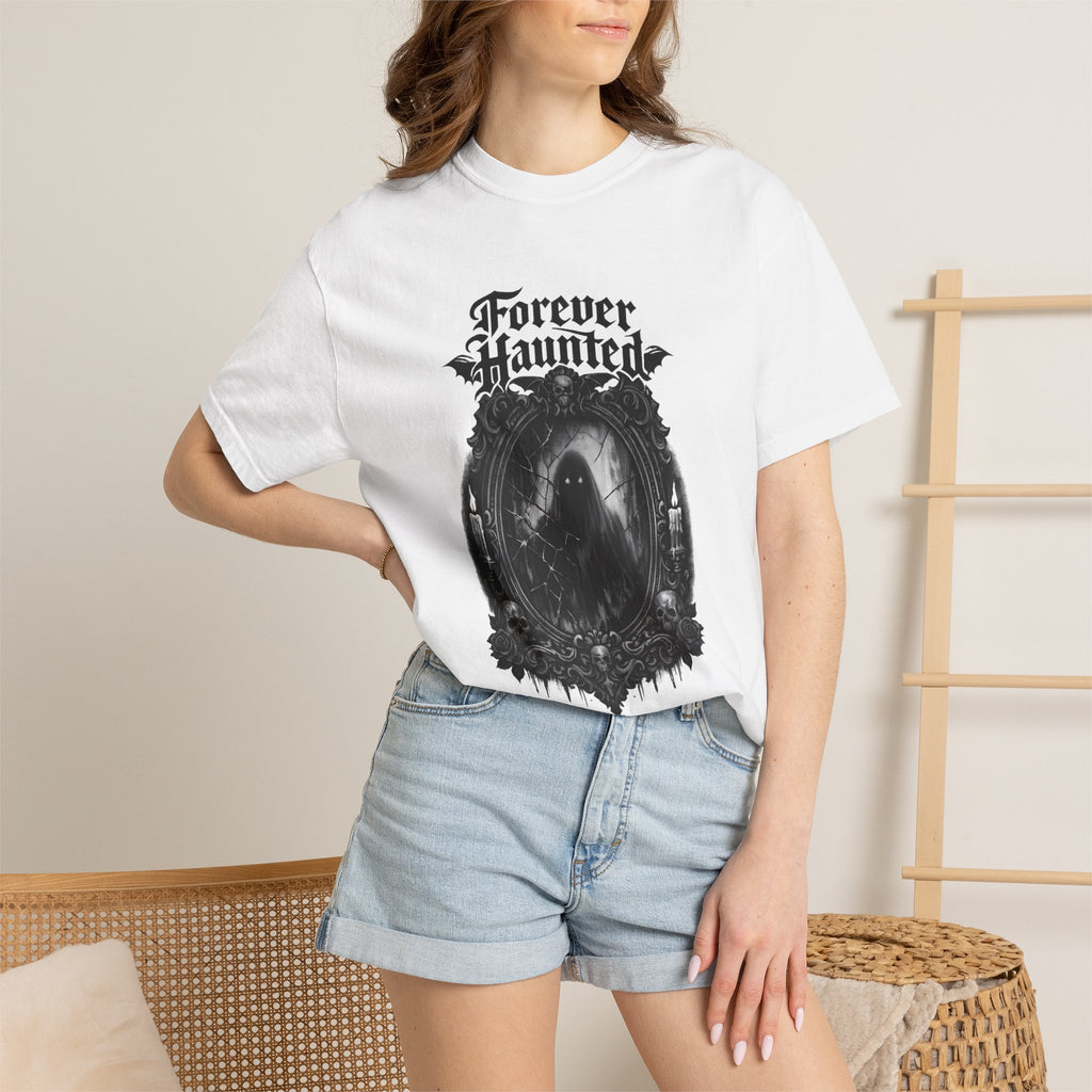 Forever Haunted T-Shirt — Gothic Ghost Graphic Tee