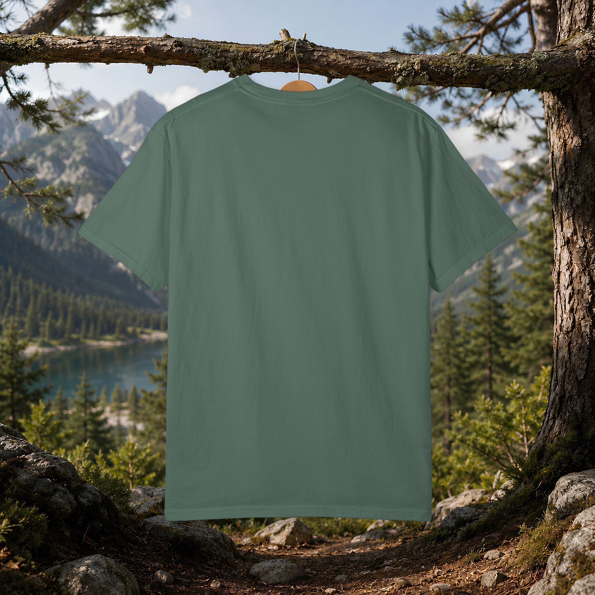 Scenic Route Camping T-Shirt — Retro Mountains & Tent Outdoor Tee