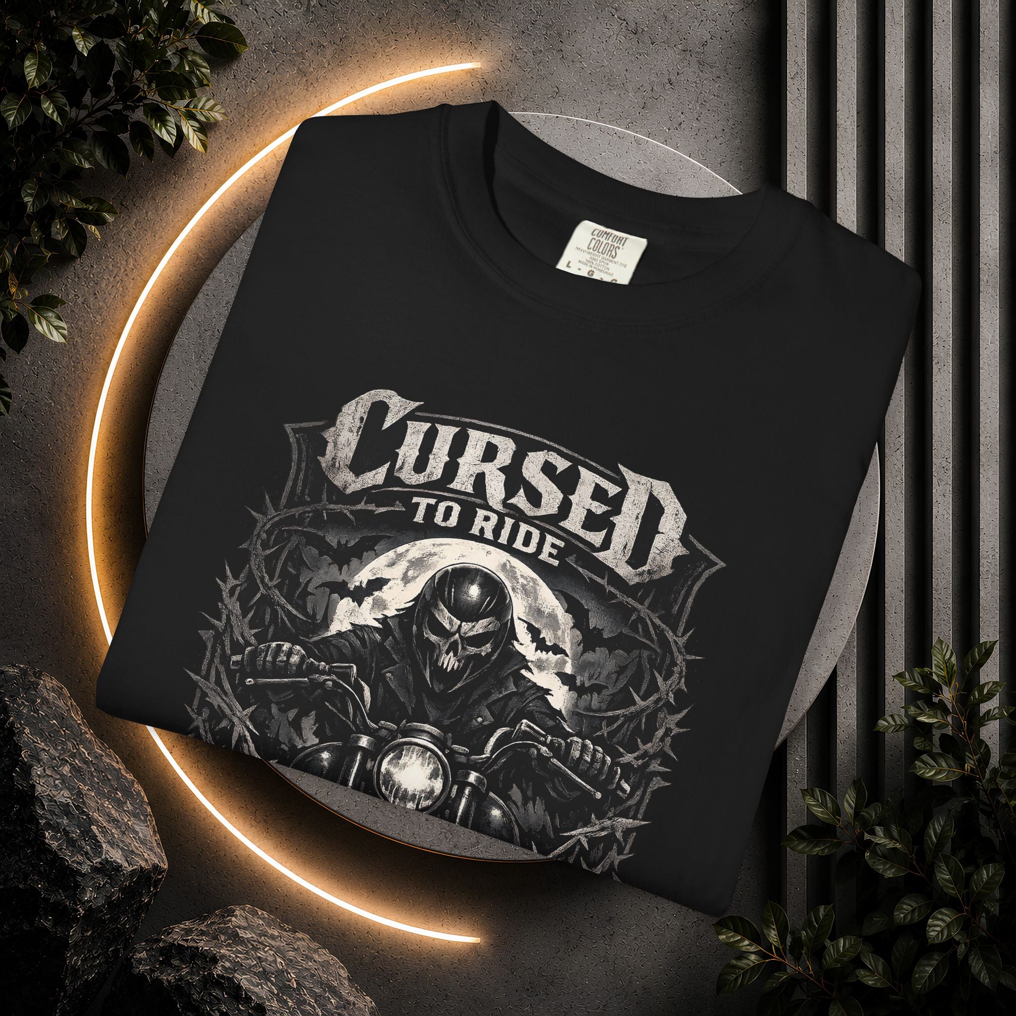 Cursed to Ride Motorcycle Graphic T-Shirt