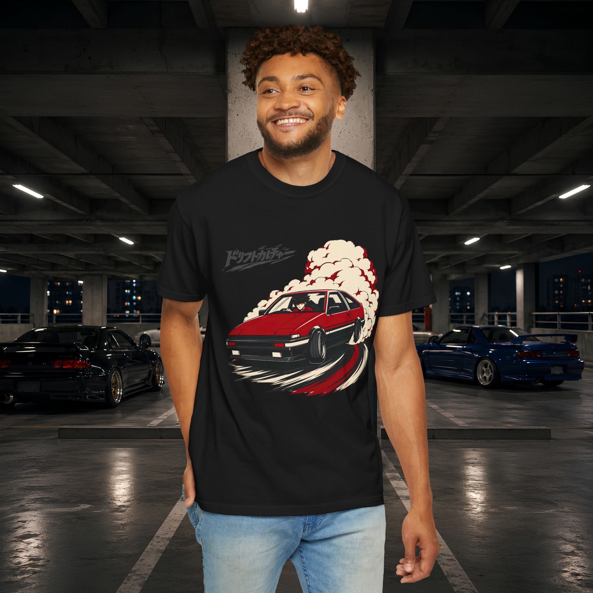 Drift Culture Anime Style T-Shirt - Japanese Retro Car Racing Graphic Tee