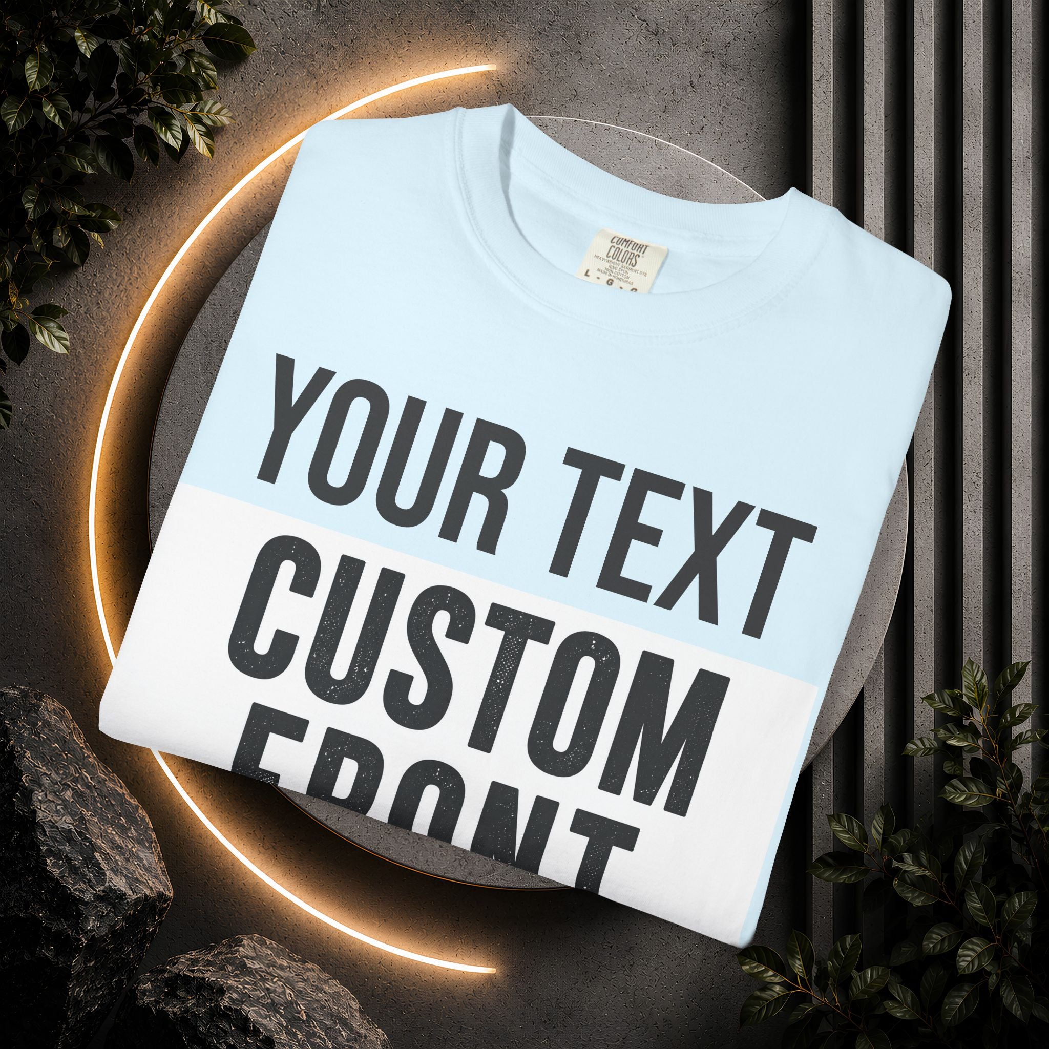 Custom Front Print T-Shirt — Personalized Text & Image Tee