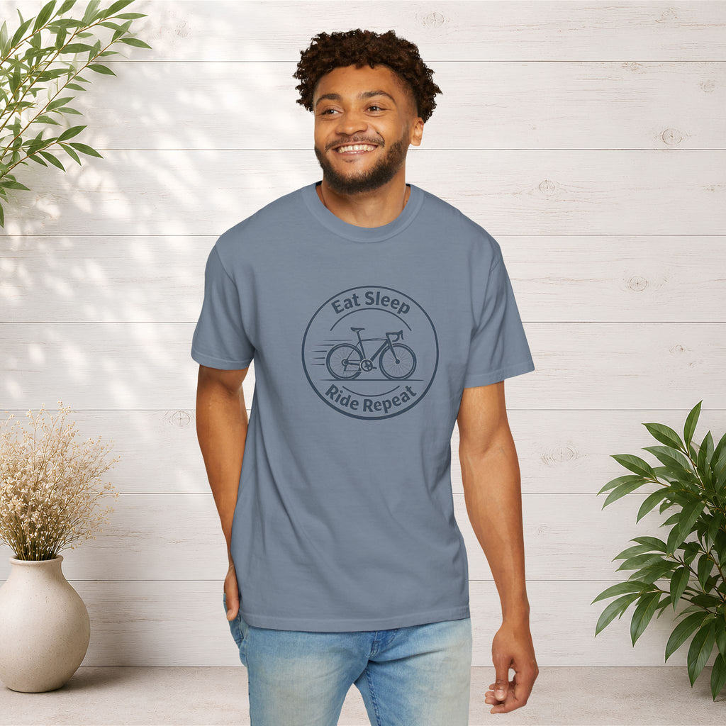 Cycling Tee — "Eat Sleep Ride Repeat" Bike Shirt