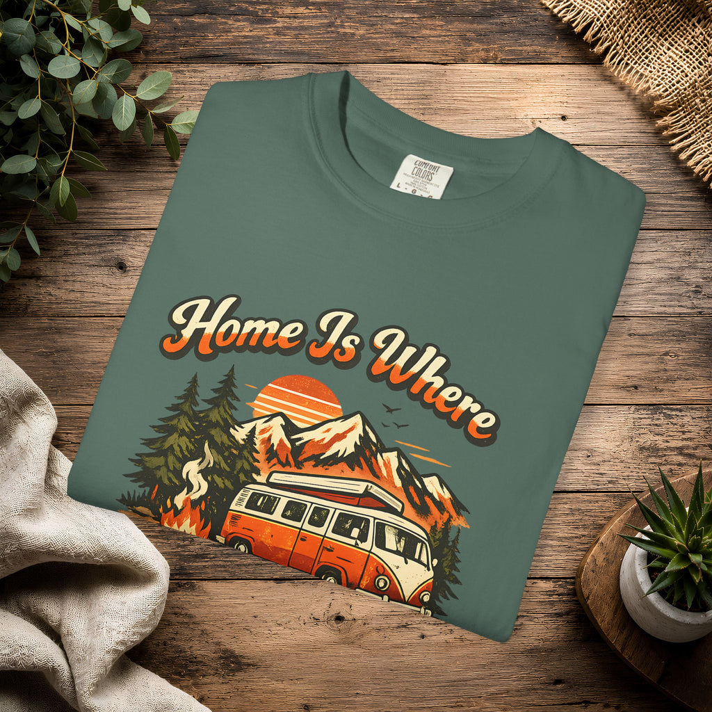 "Home Is Where We Park It" Camper Van Graphic Tee