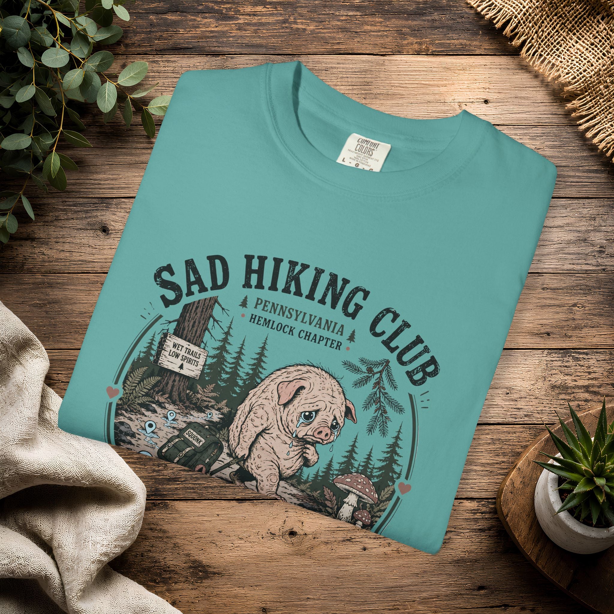 Squonk Sad Hiking Club T-Shirt — Vintage Mountain Camping Tee