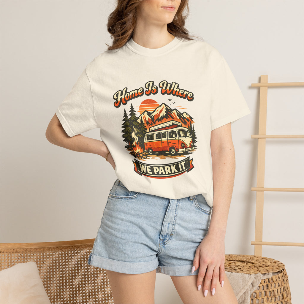 "Home Is Where We Park It" Camper Van Graphic Tee