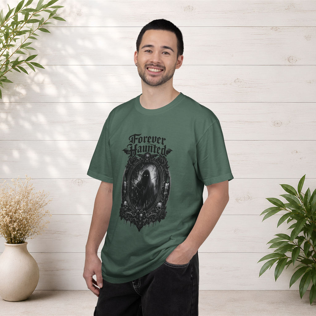 Forever Haunted T-Shirt — Gothic Ghost Graphic Tee