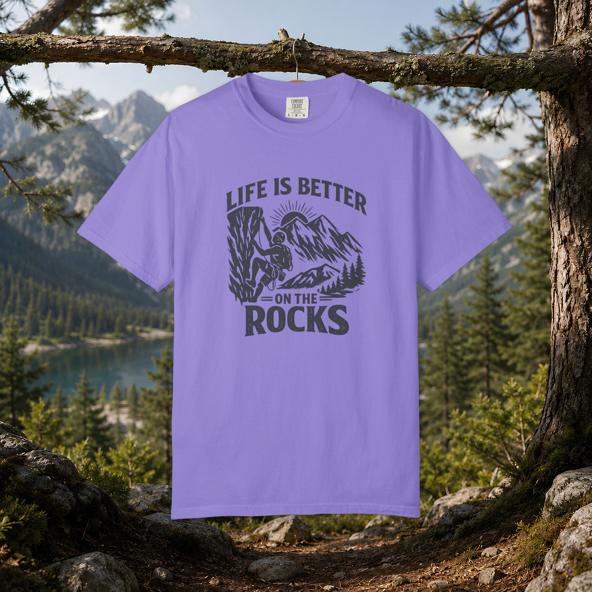 Life Is Better on the Rocks Mountain T-Shirt - Climbing Tee