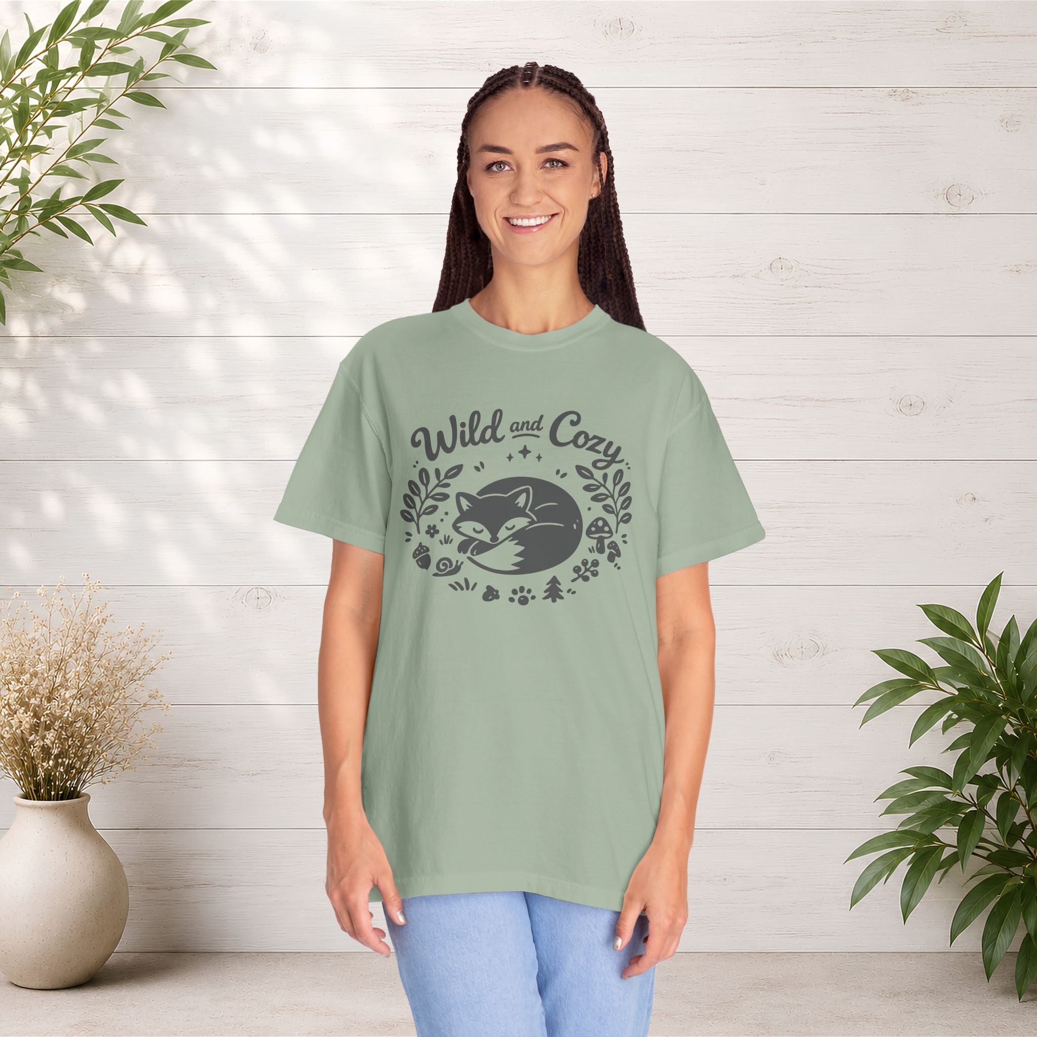"Wild and Cozy" Fox Graphic T-Shirt