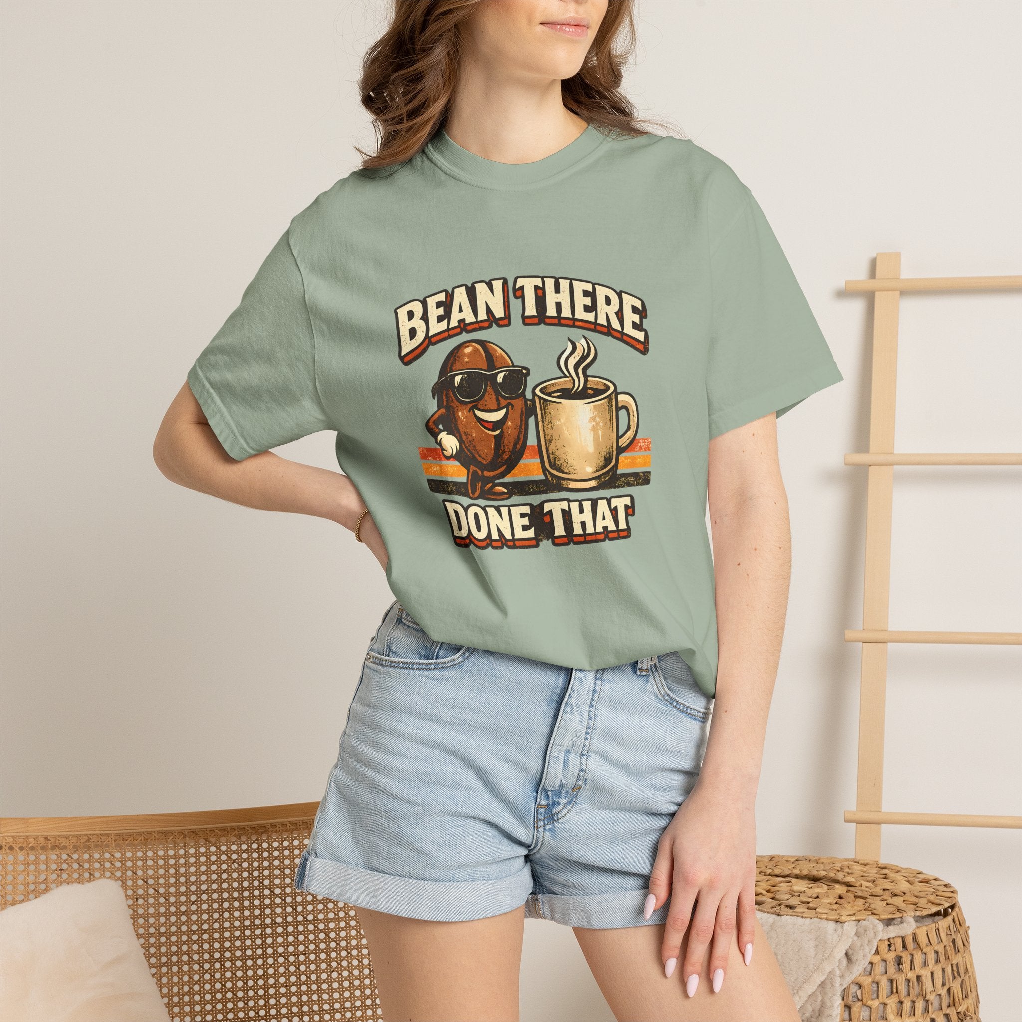 Coffee T-Shirt — "Bean There Done That" Retro Coffee Shirt