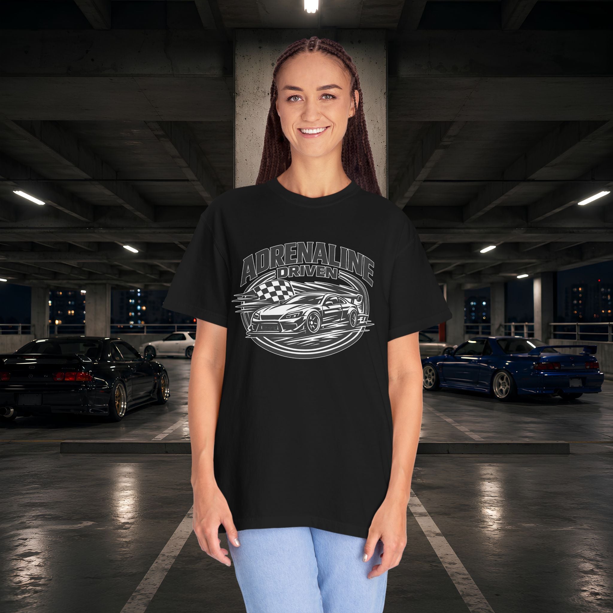 Adrenaline Driven Racing Tee — Street Race Car Graphic T-Shirt