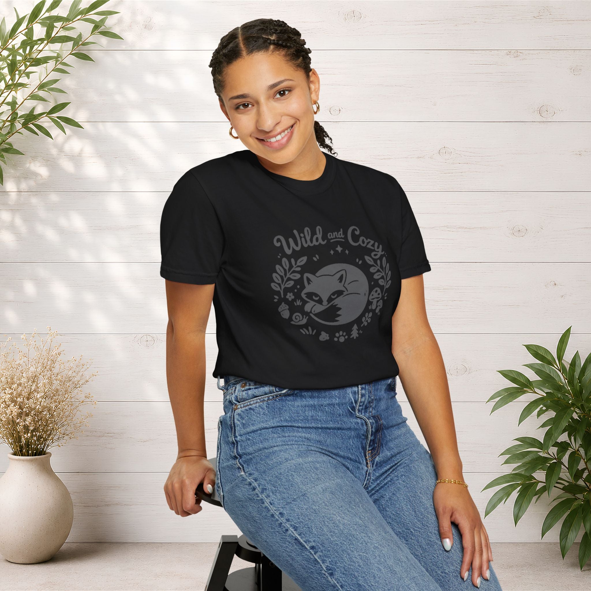 "Wild and Cozy" Fox Graphic T-Shirt