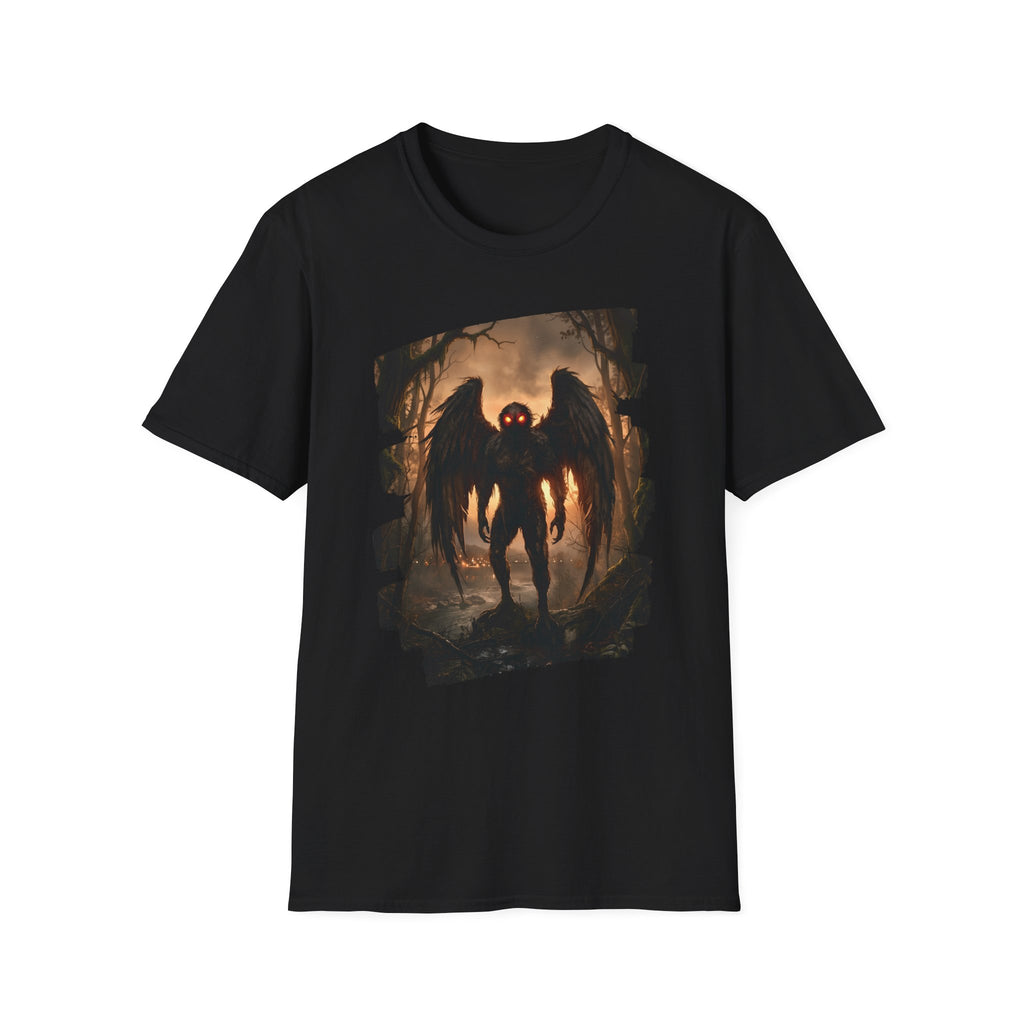 Mothman Cryptid Illustration T-Shirt | Dark Horror Graphic