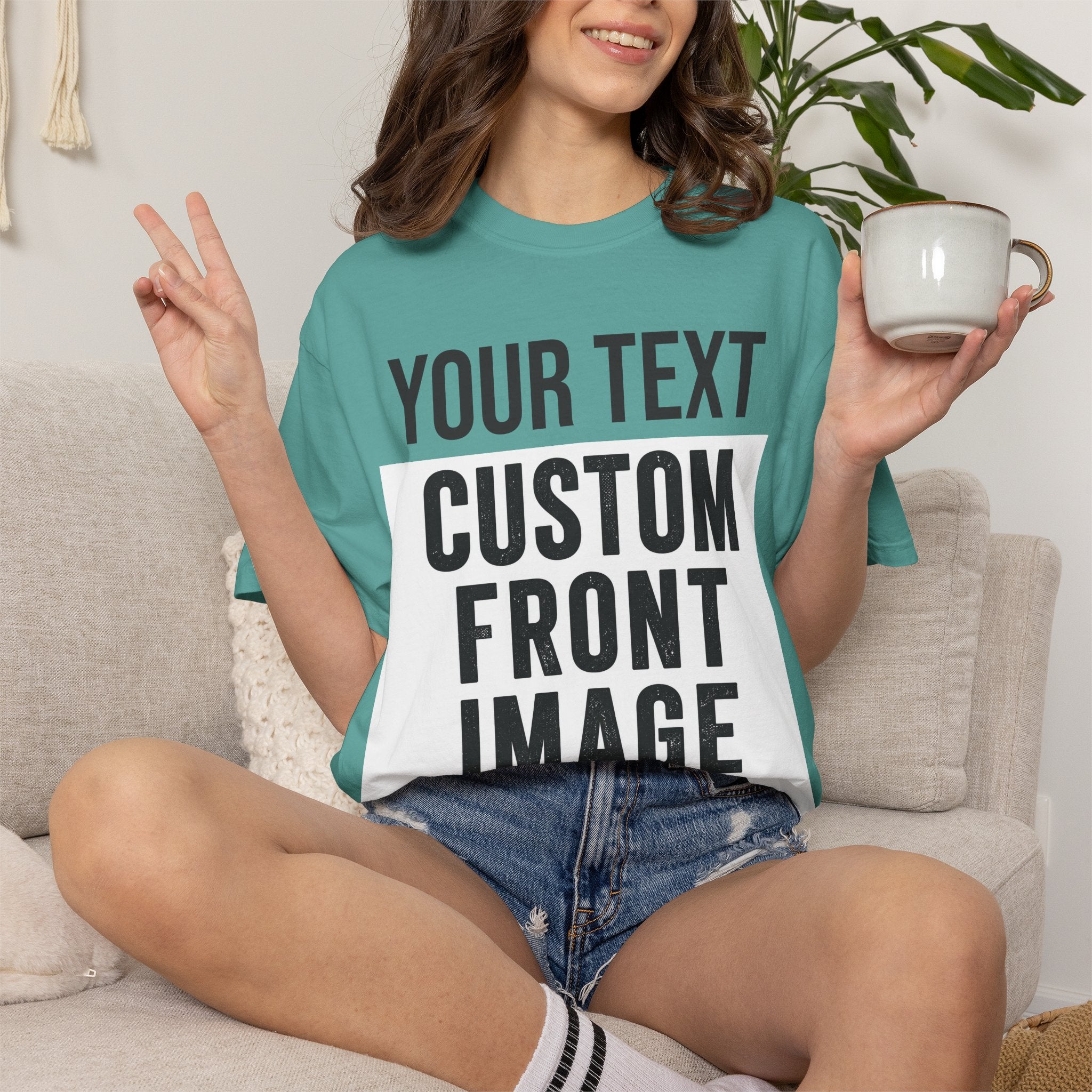 Custom Front Print T-Shirt — Personalized Text & Image Tee