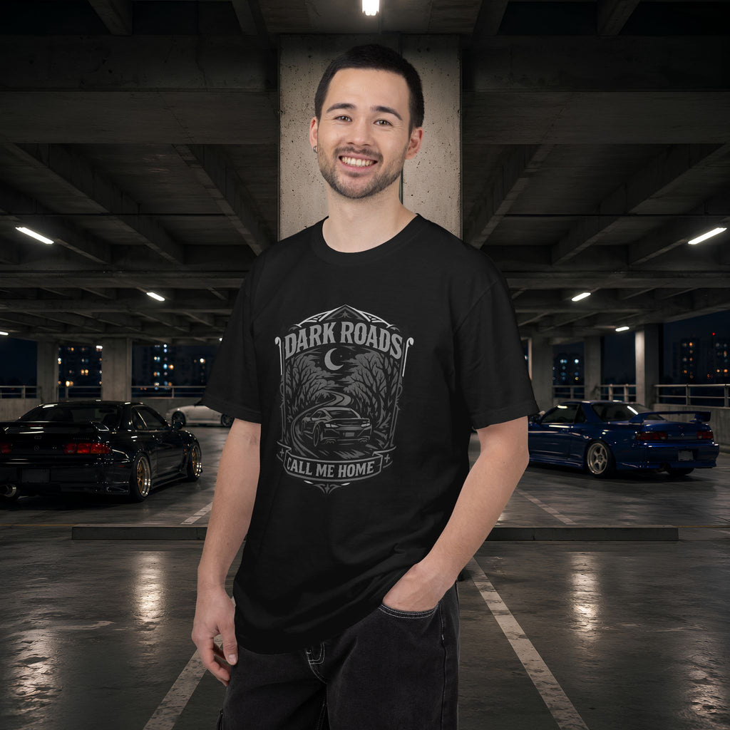 Dark Roads Call Me Home T-Shirt — Vintage Night Drive Graphic Tee