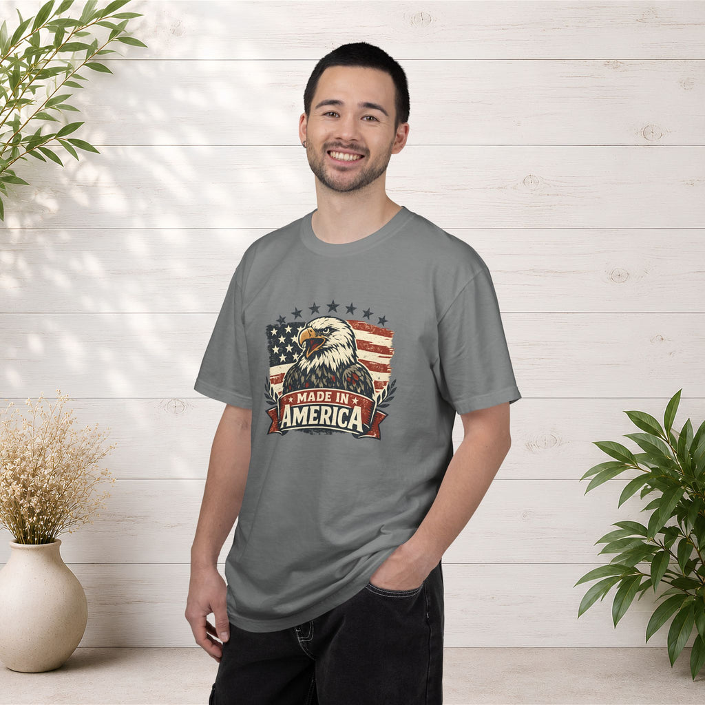 Made in America Eagle T-Shirt — Patriotic USA Flag Graphic Tee