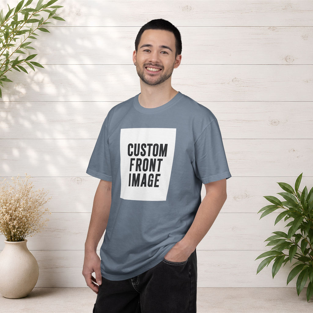 Custom Portrait Small Image Front T-Shirt - Add Your Own Image