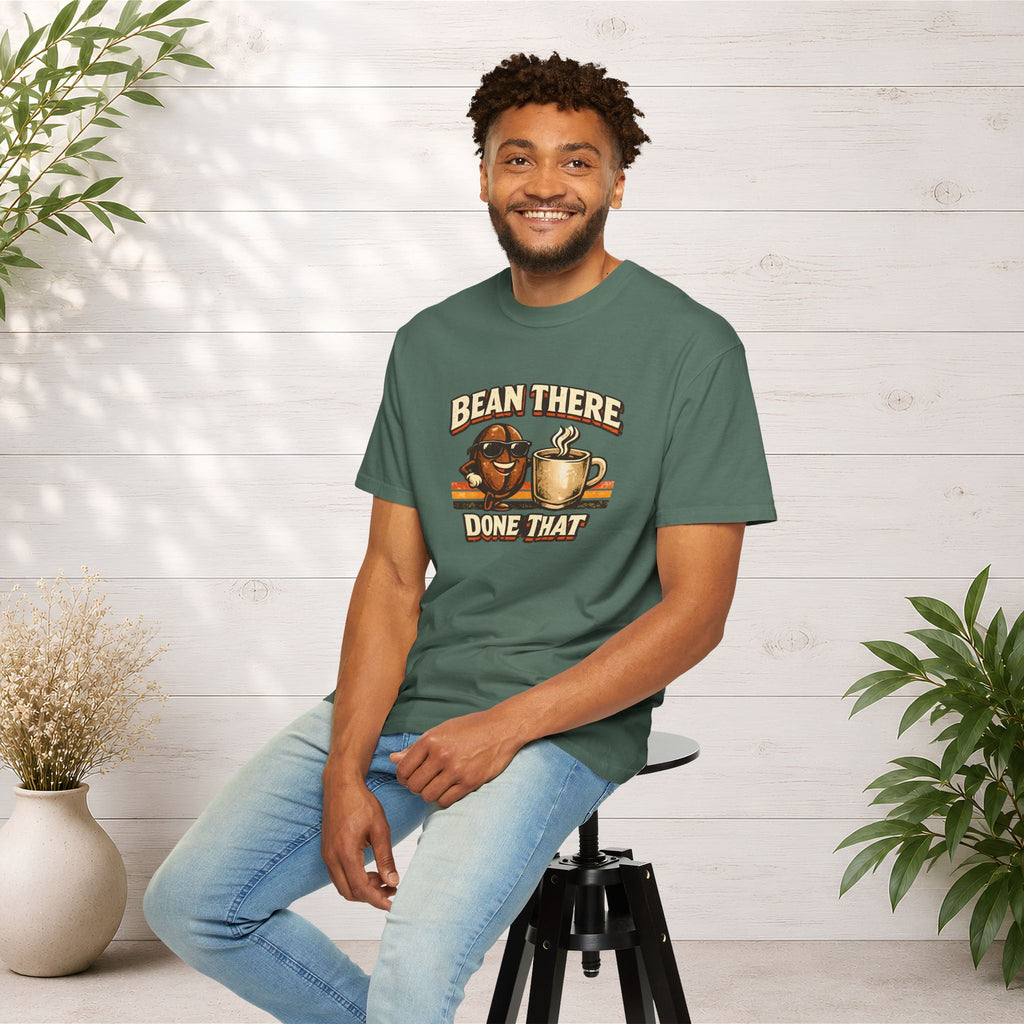 Coffee T-Shirt — "Bean There Done That" Retro Coffee Shirt