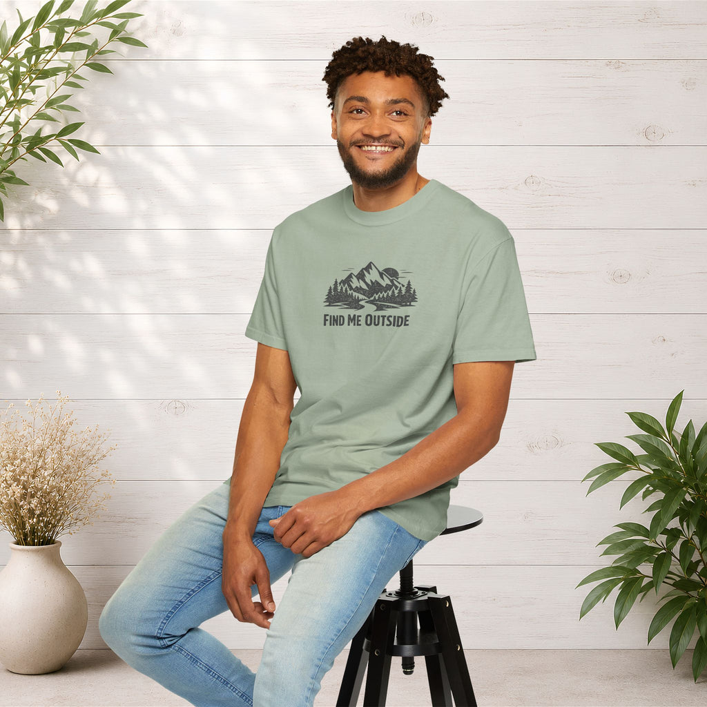 Find Me Outside Mountain T-Shirt — Outdoor Adventure Graphic Tee