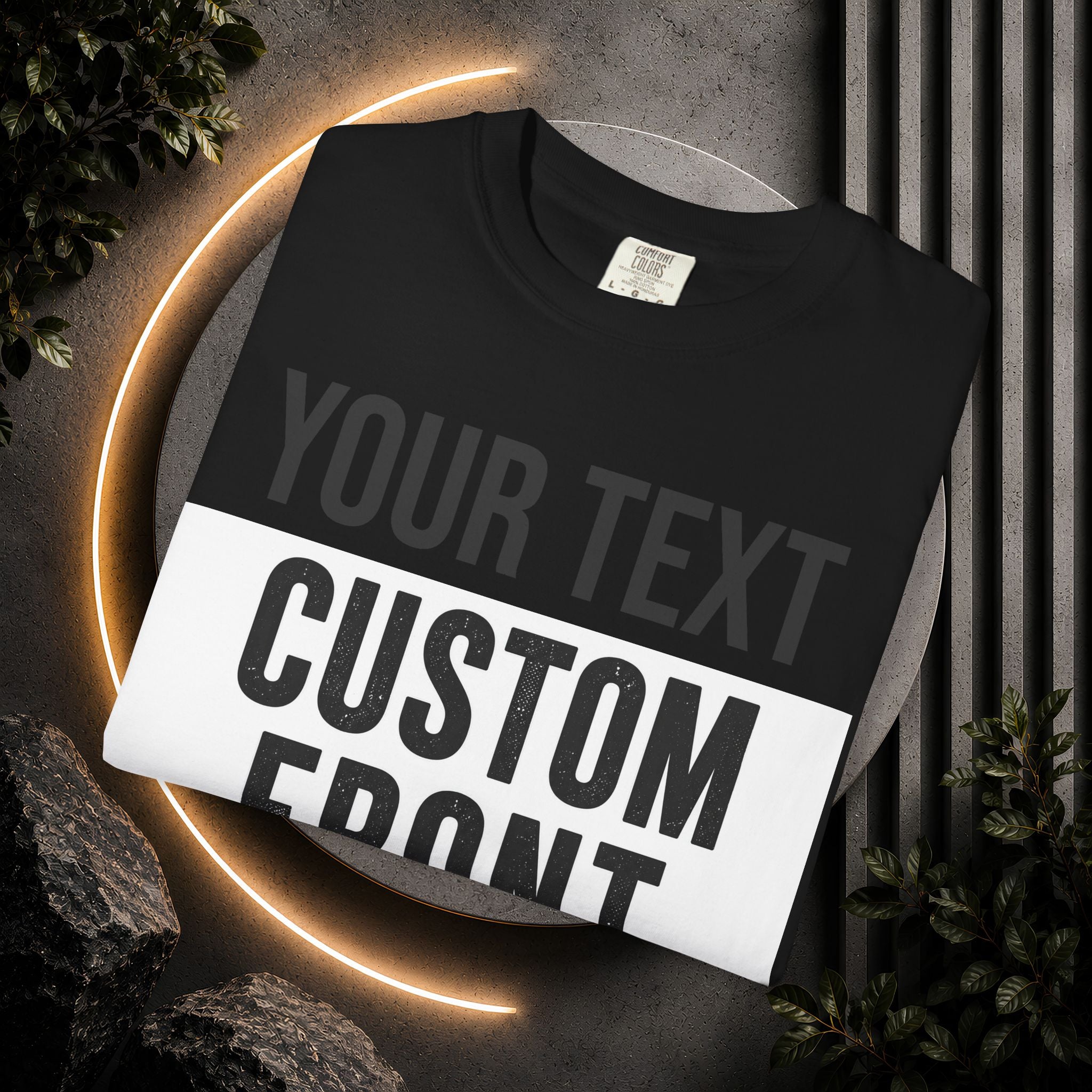 Custom Front Print T-Shirt — Personalized Text & Image Tee