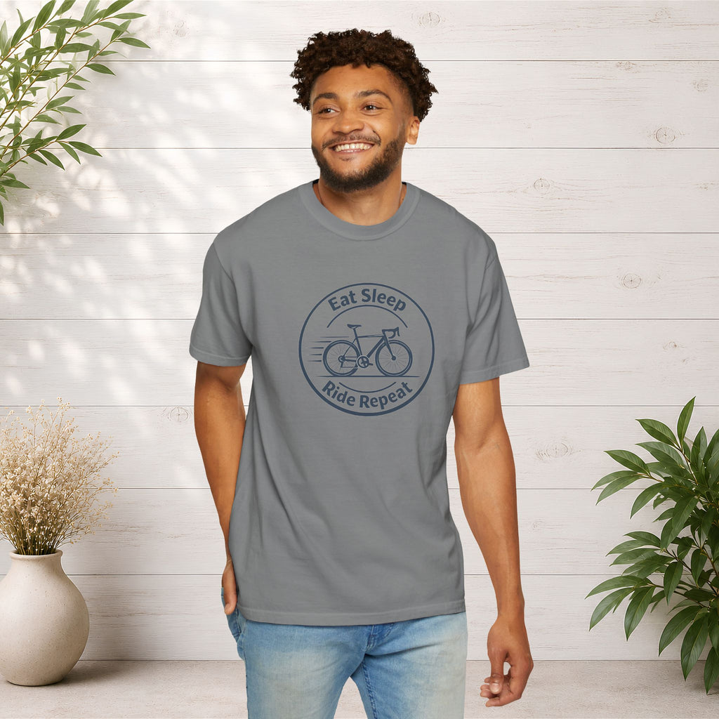 Cycling Tee — "Eat Sleep Ride Repeat" Bike Shirt