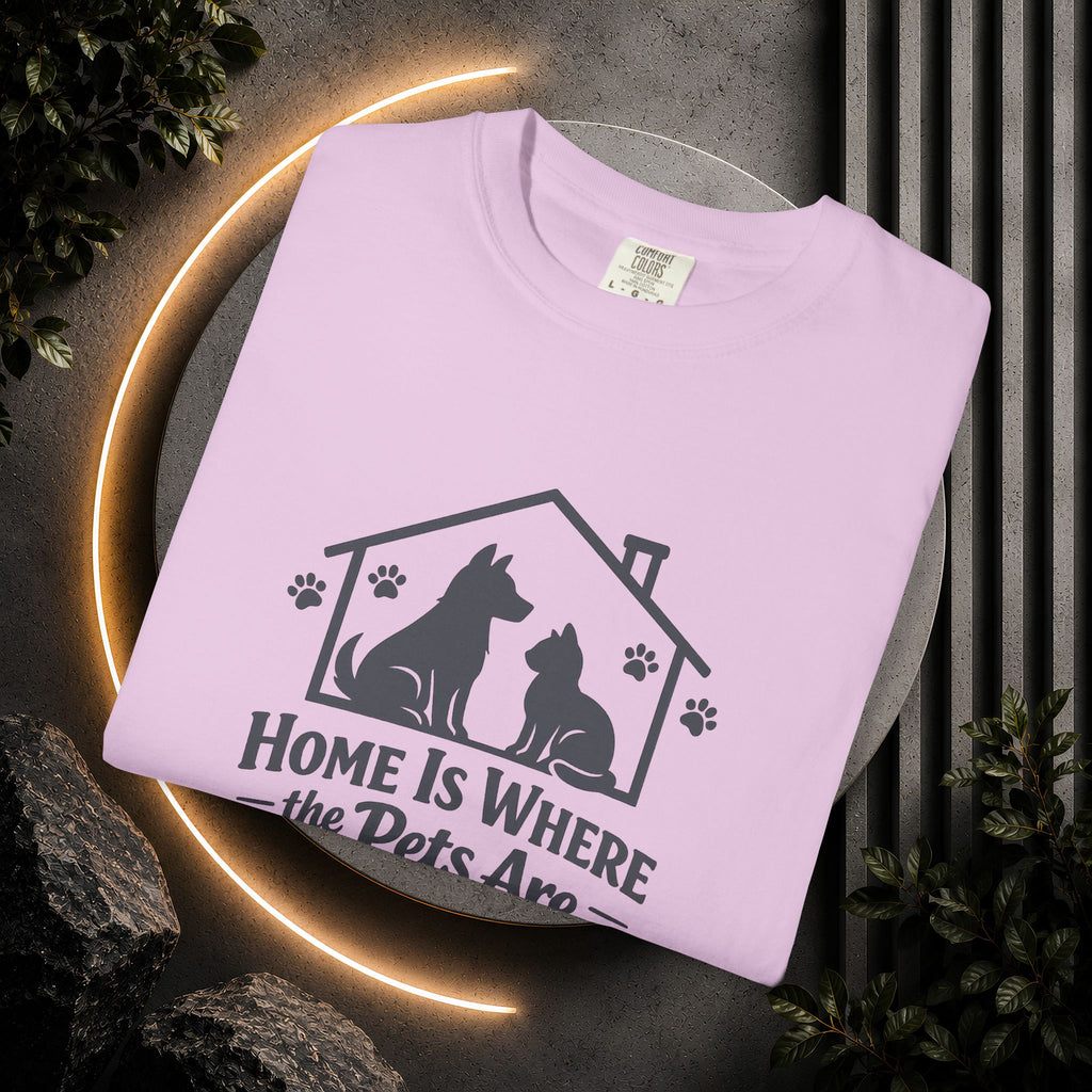 Pet Lover T-Shirt — "Home Is Where the Pets Are" Graphic Tee