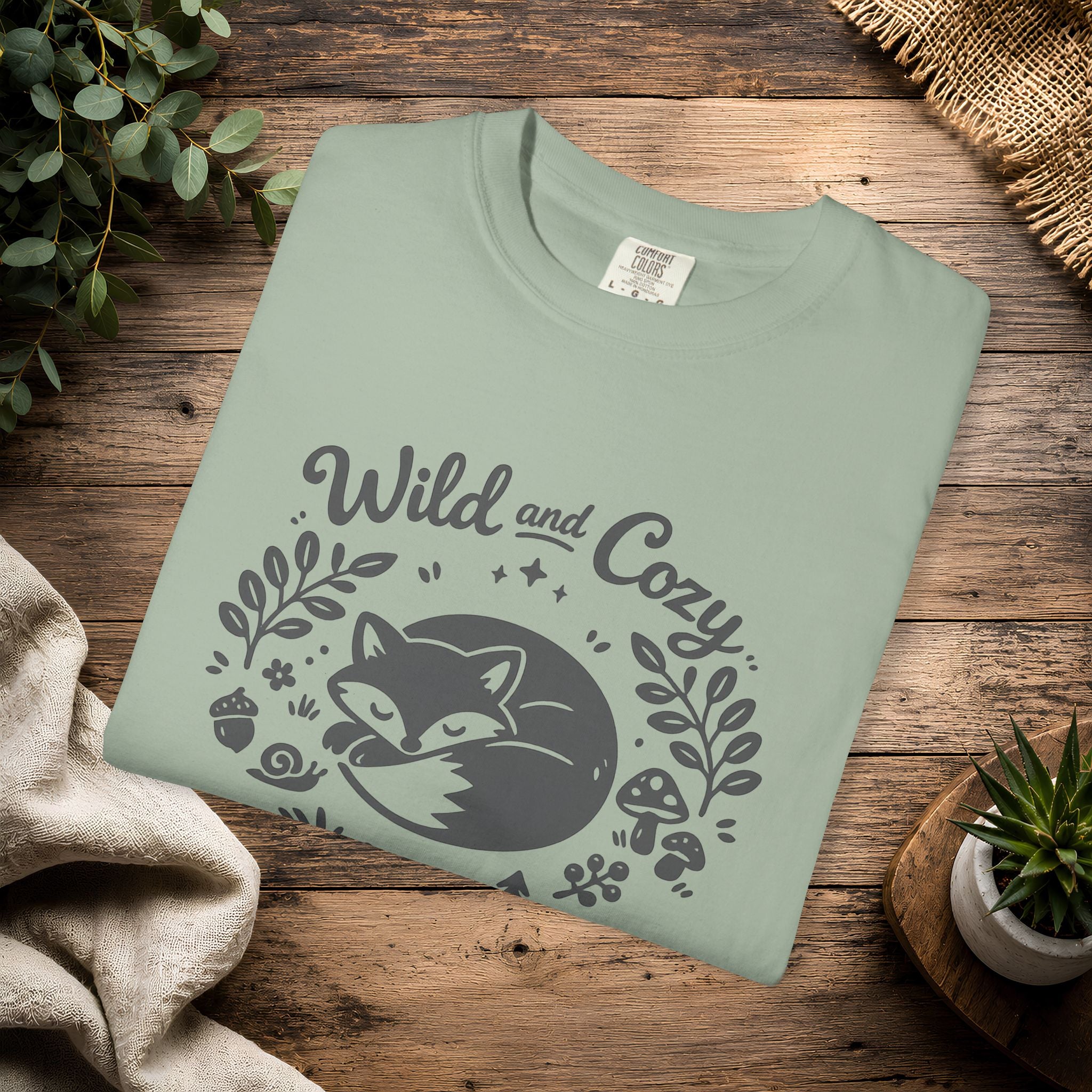 "Wild and Cozy" Fox Graphic T-Shirt