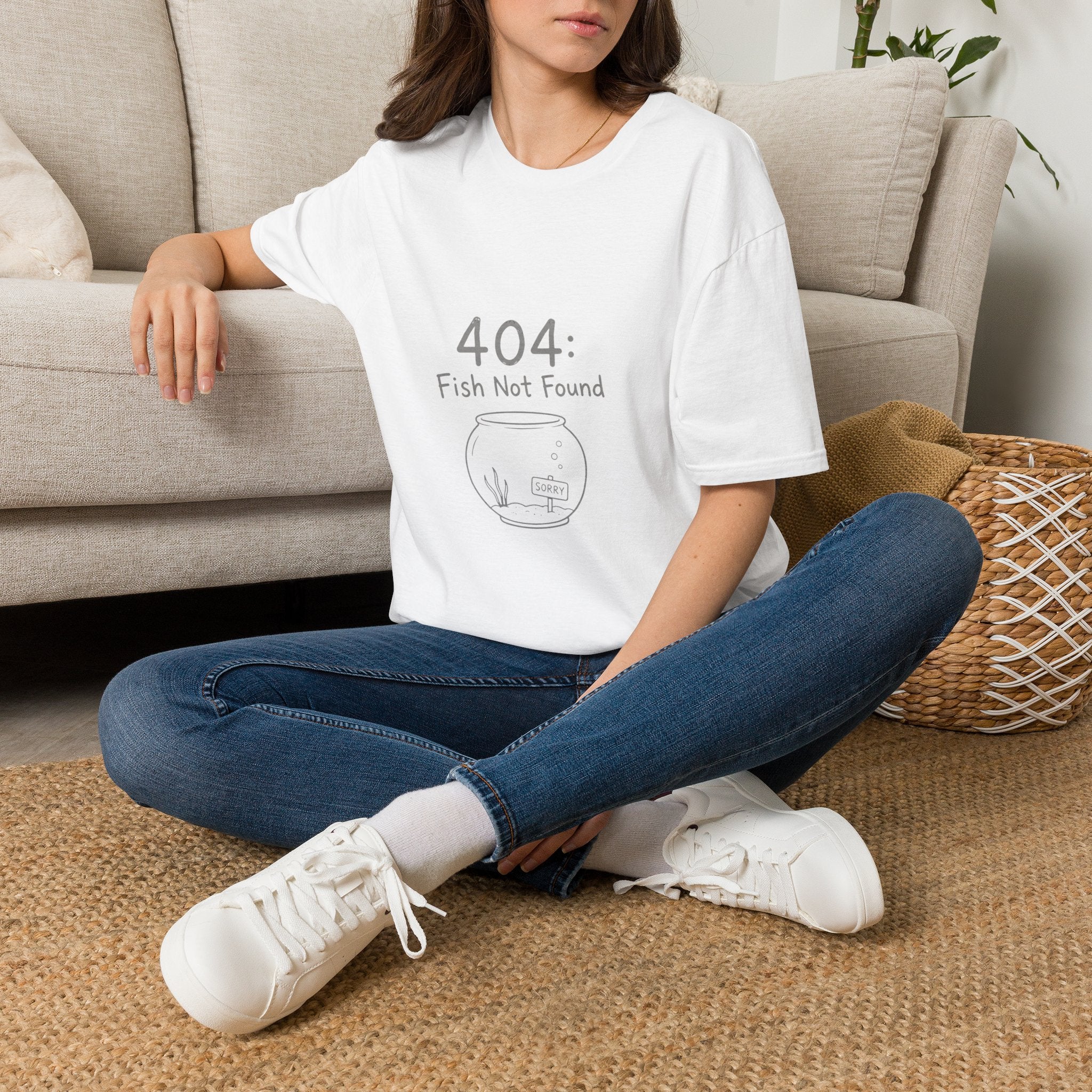 404 Fish Not Found T-Shirt | Funny Fish Bowl Graphic Tee