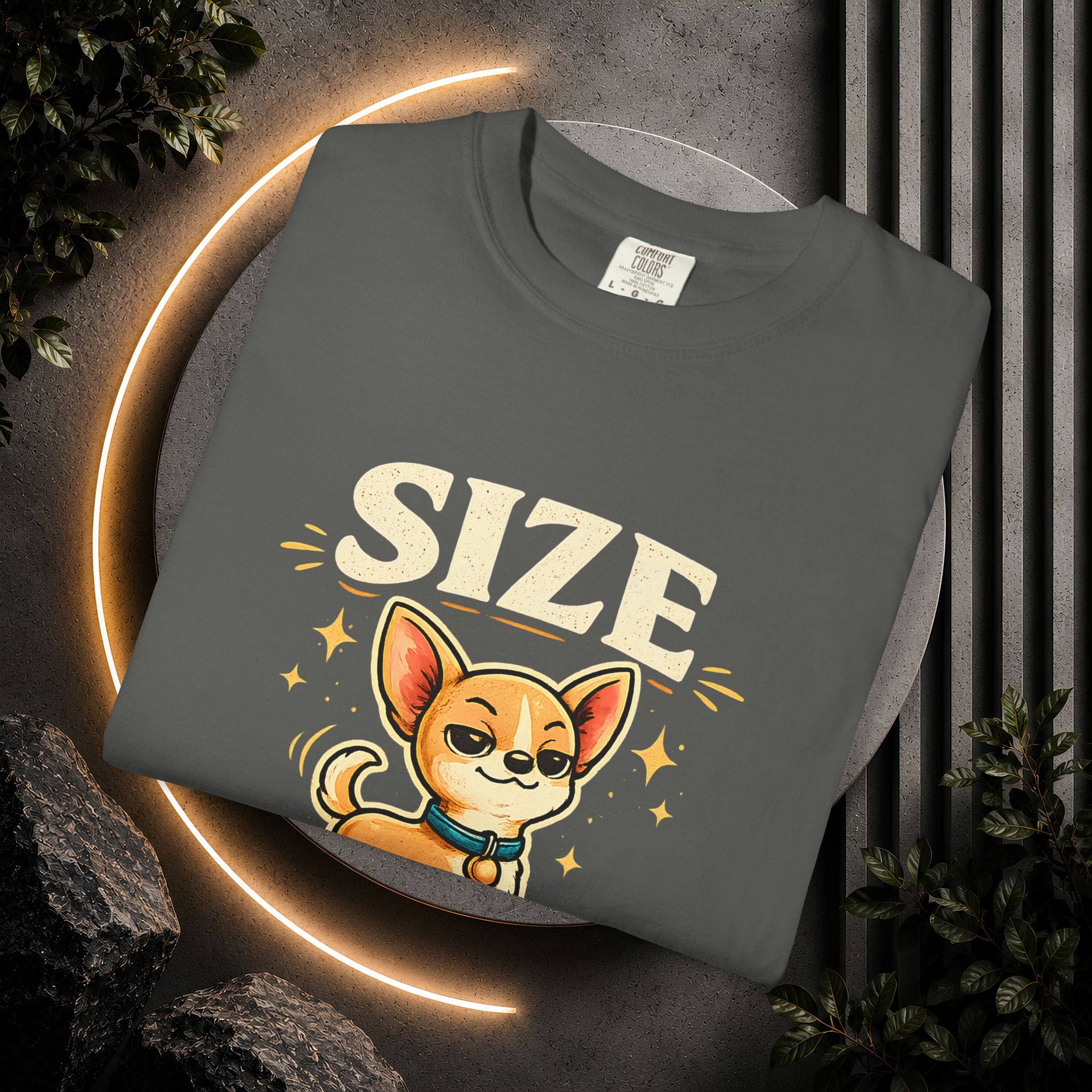 Size Doesnt Matter Chihuahua T-Shirt | Cute Dog Graphic Tee