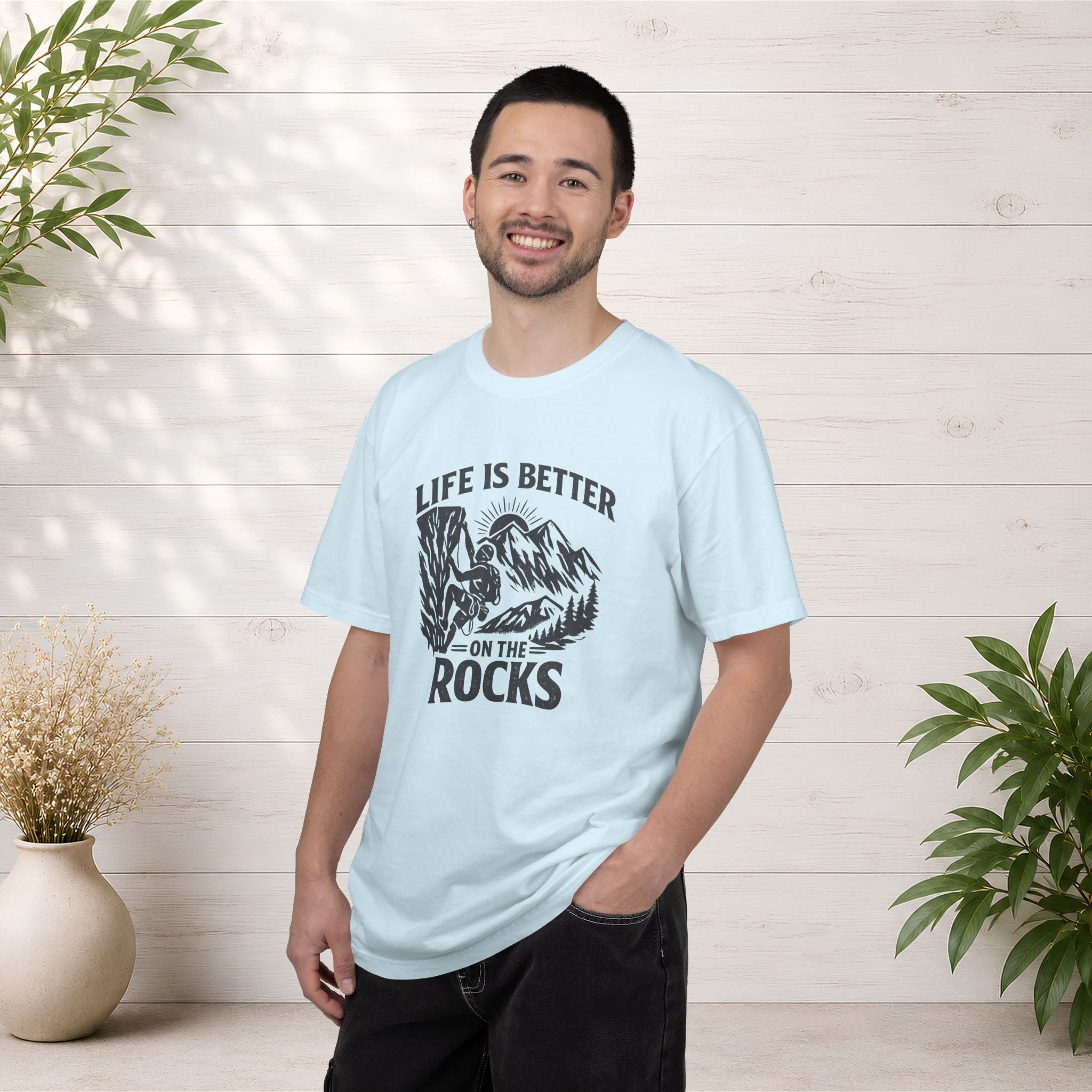 Life Is Better on the Rocks Mountain T-Shirt - Climbing Tee