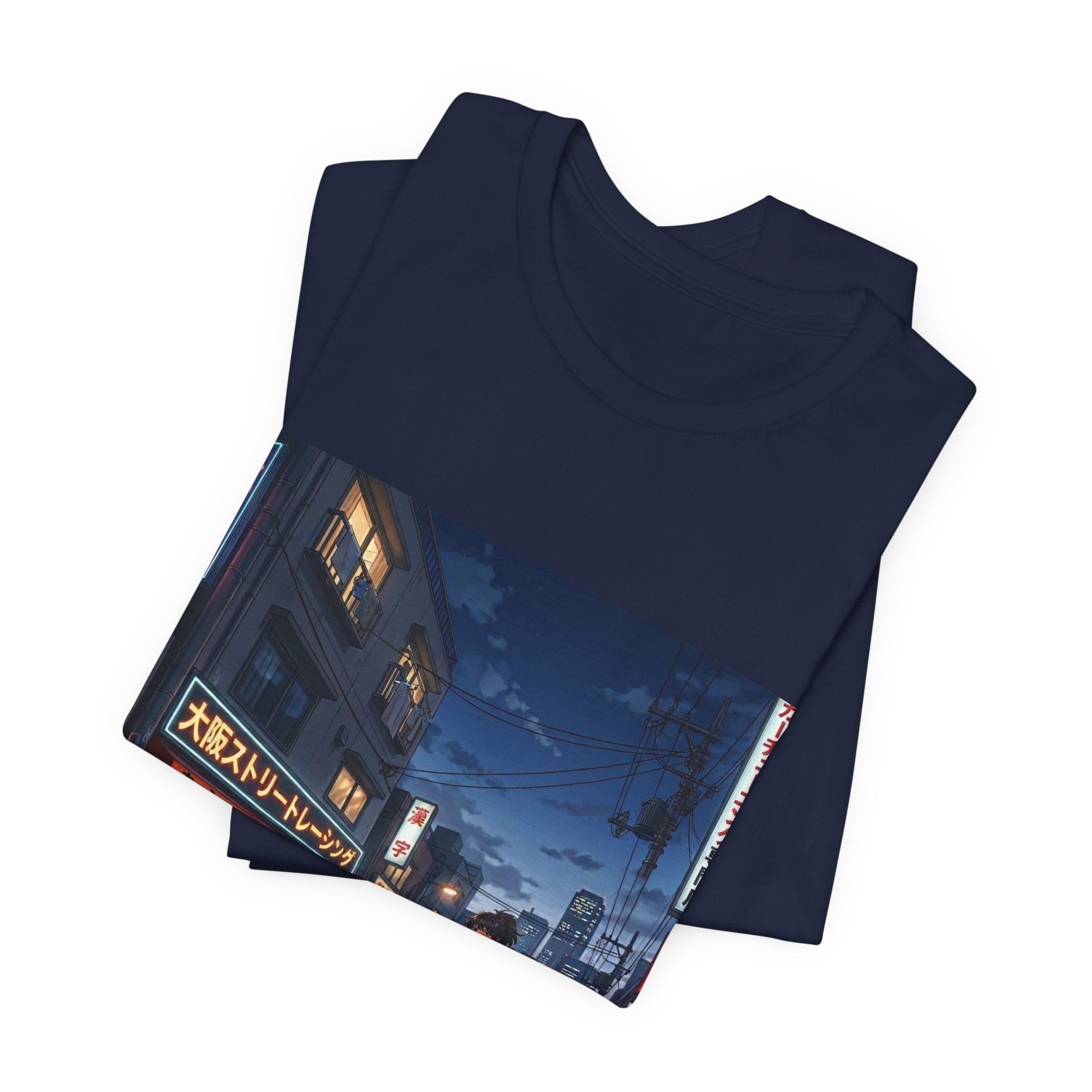 Evo Anime City Night Scene T-Shirt | Neon Skyline Streetwear