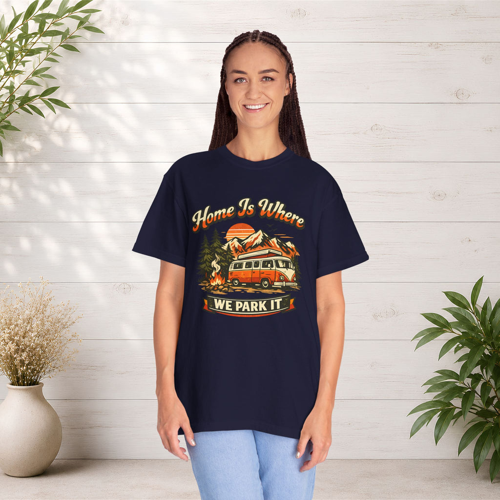 "Home Is Where We Park It" Camper Van Graphic Tee