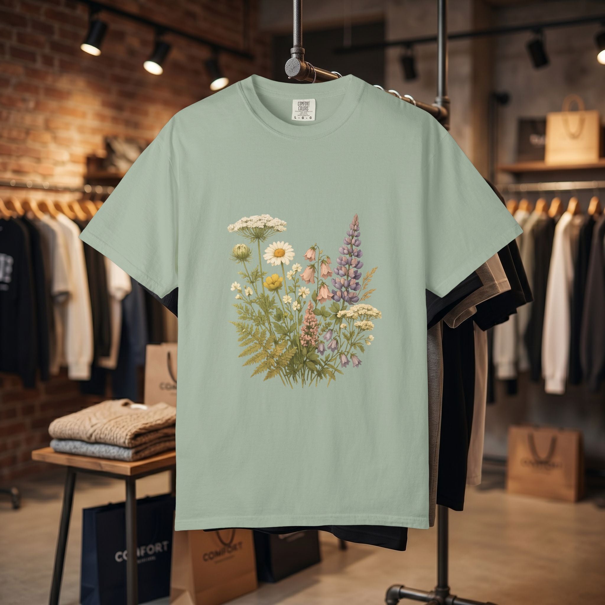 Wildflower Bouquet T-shirt | Botanical Meadow Floral Print