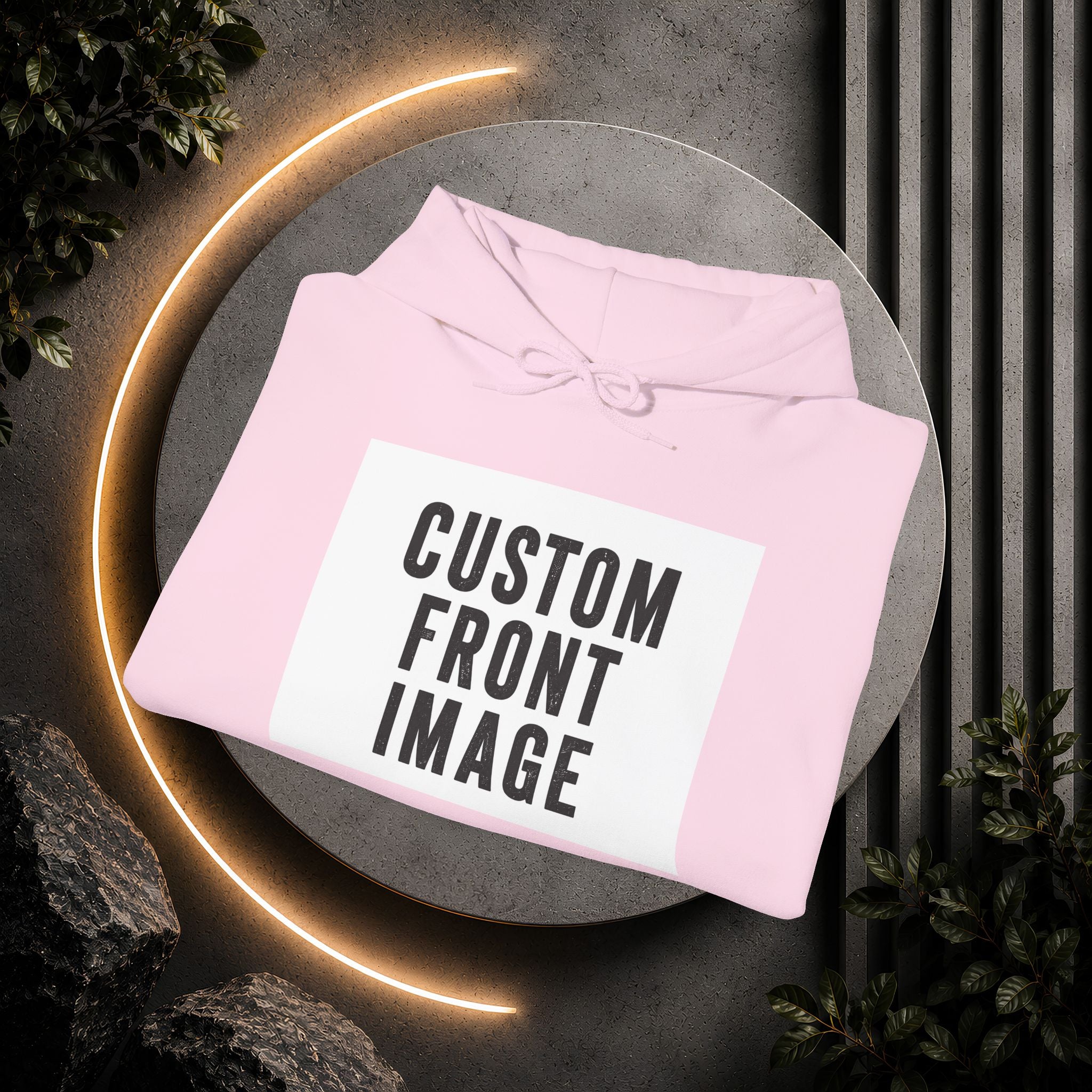 Custom Front Image Hoodie — Personalized White Pullover Hooded Sweatshirt