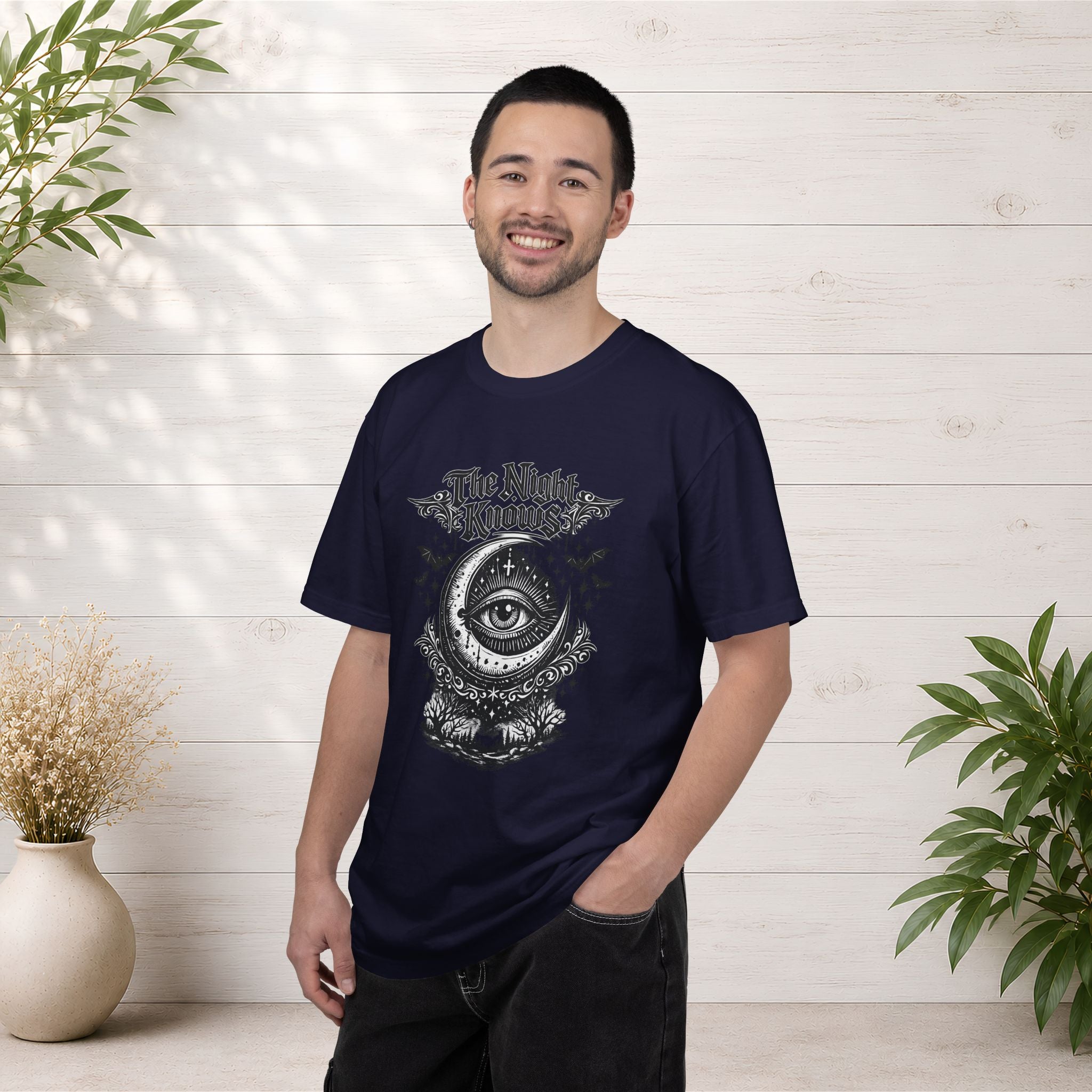 The Night Knows Eye T-Shirt — Mystical Gothic Graphic Tee