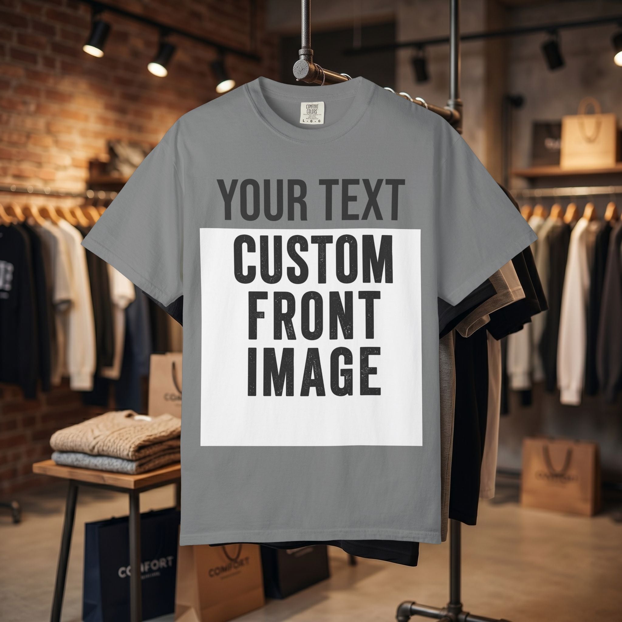 Custom Front Print T-Shirt — Personalized Text & Image Tee