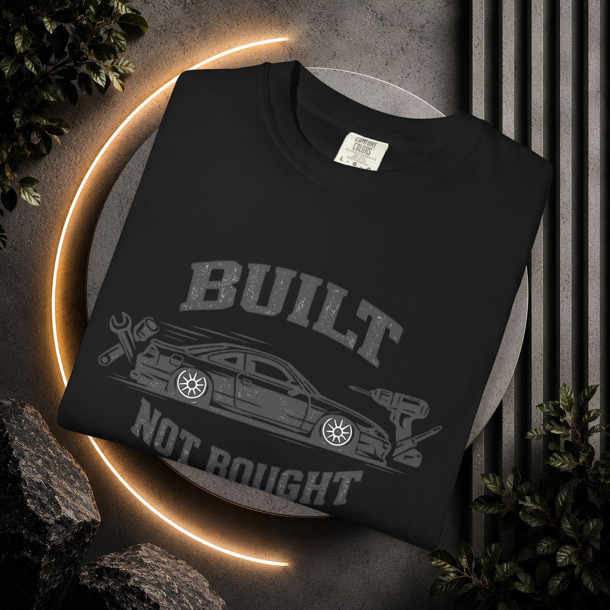 Built Not Bought Car T-Shirt — Automotive Mechanic Tuner Tee