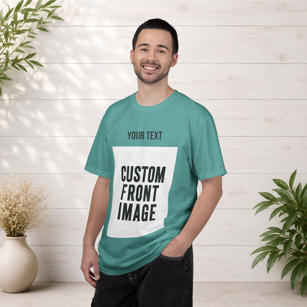 Custom Front Portrait Print T-Shirt — Personalized Text & Image Tee