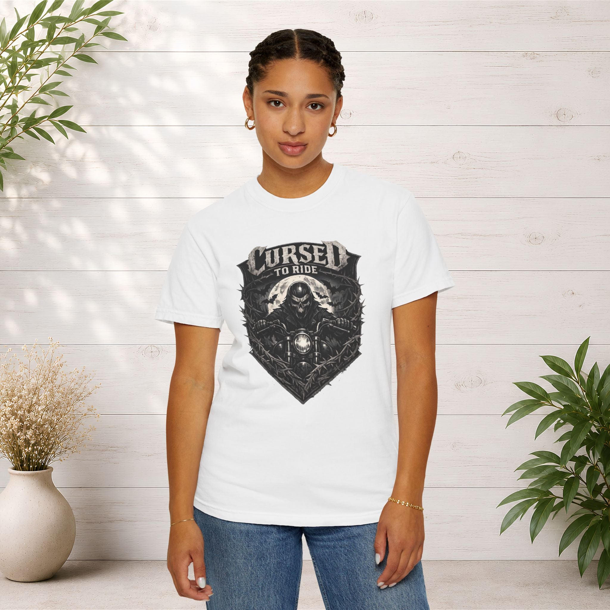 Cursed to Ride Motorcycle Graphic T-Shirt