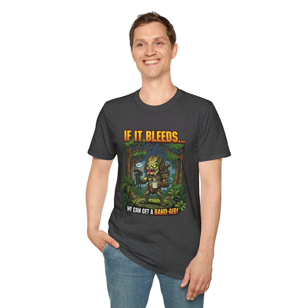 Predator "If It Bleeds" Forest Design T-Shirt | Horror Movie Character